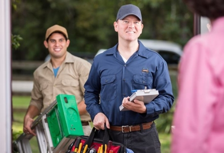 technicians arriving