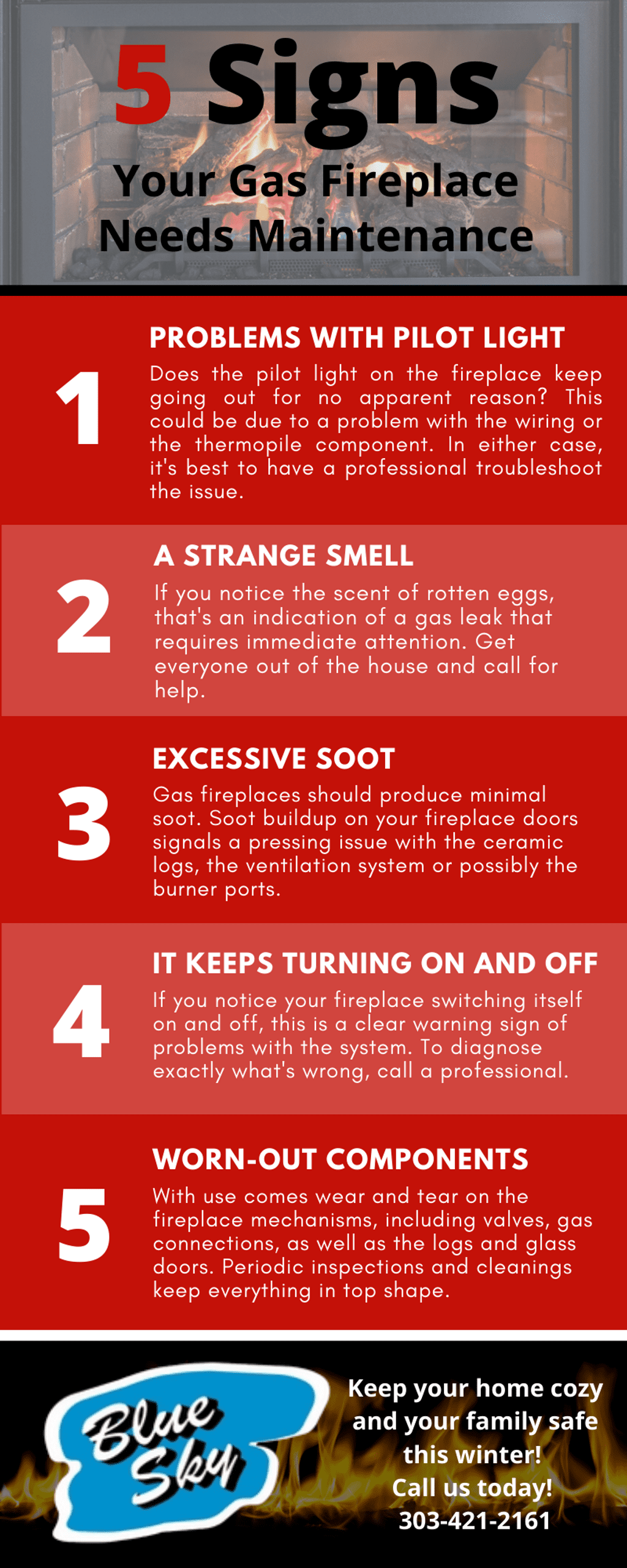 Get Your Gas Insert Fireplace Serviced Every Year Blue Sky